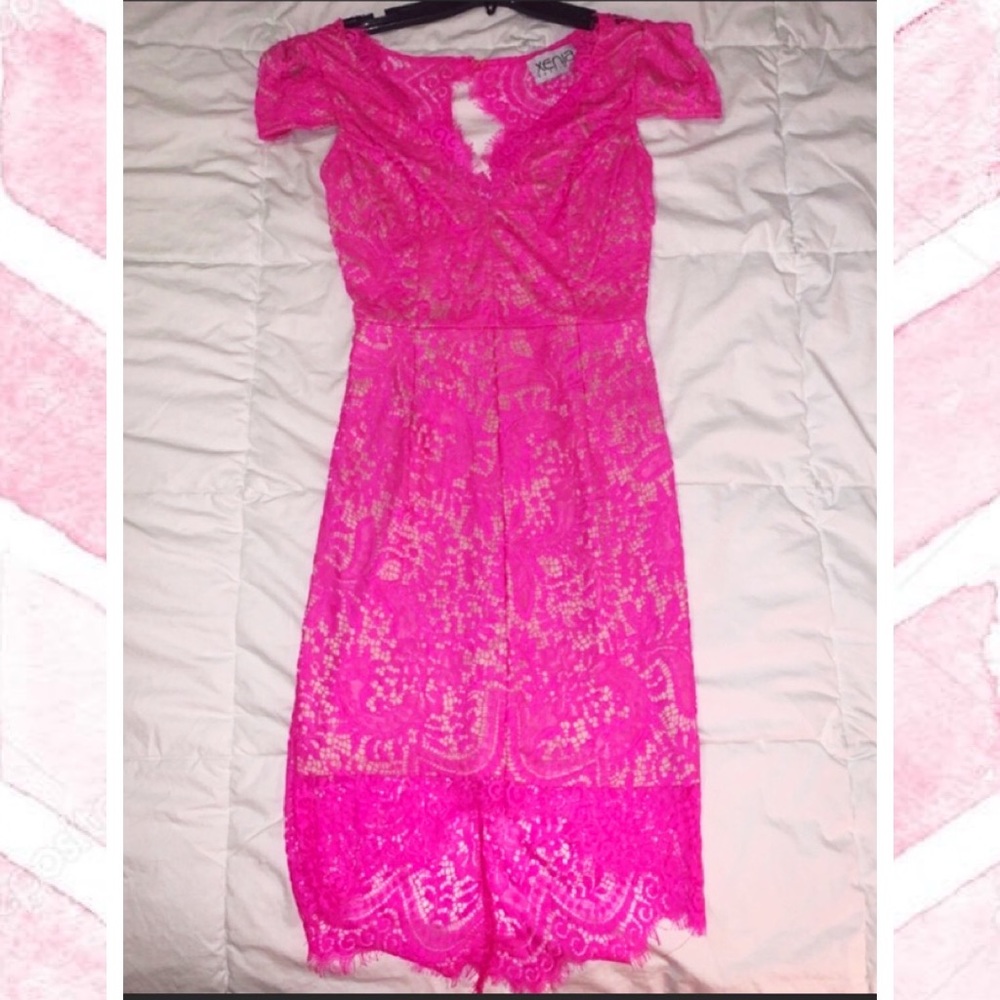 Lace Hot Pink Dress